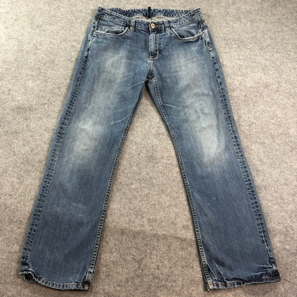 Tommy Bahama Mens Jeans 35x32 Straight Leg Blue Medium Wash Mid Rise Denim